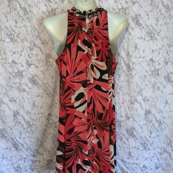 LILY HIGH NECK MINI SWING DRESS FLORAL LADIES SIZE SMALL - Picture 3 of 12